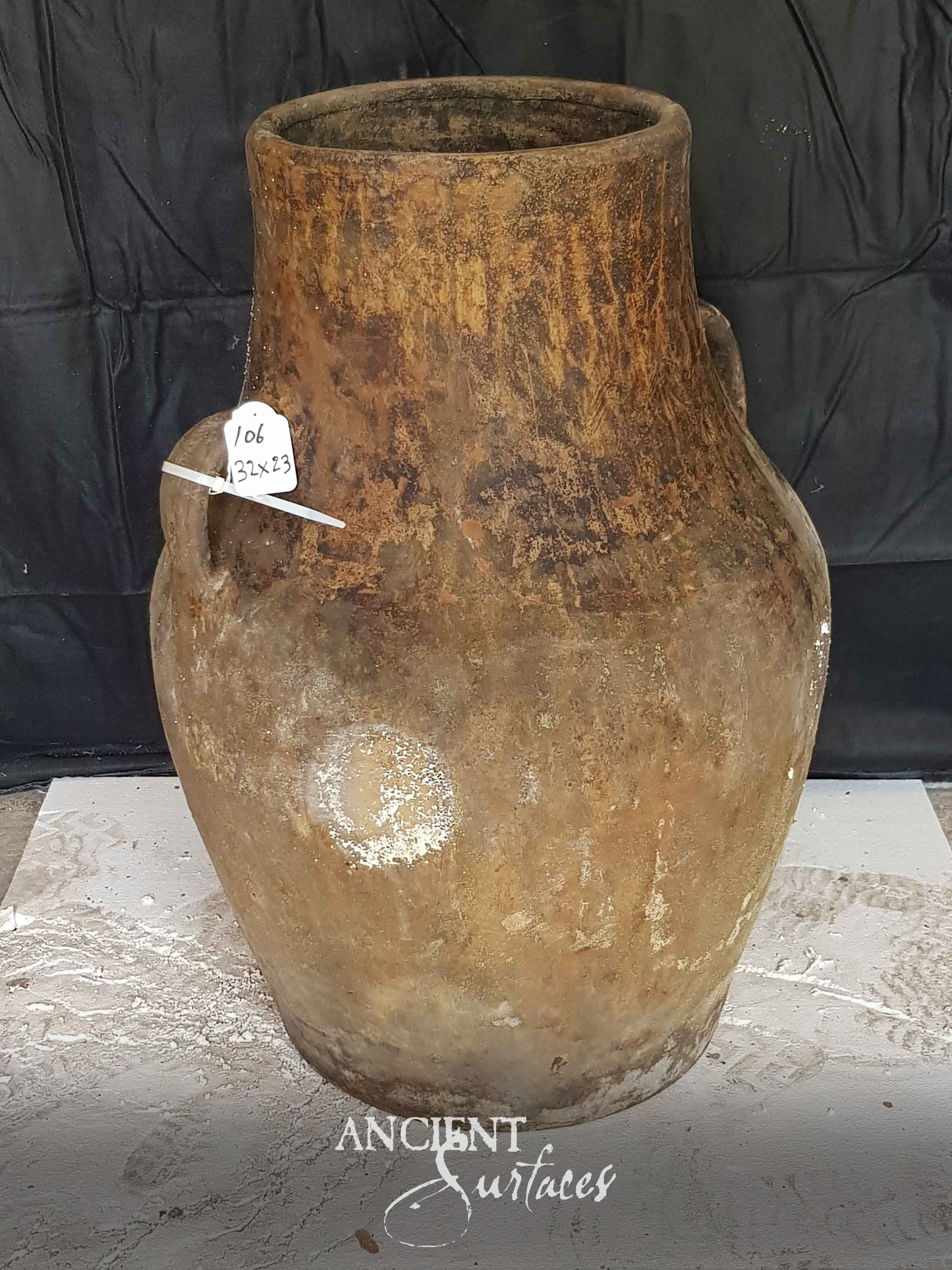 Antique Reclaimed Terracotta Storage Jar with Rich Layered Patina