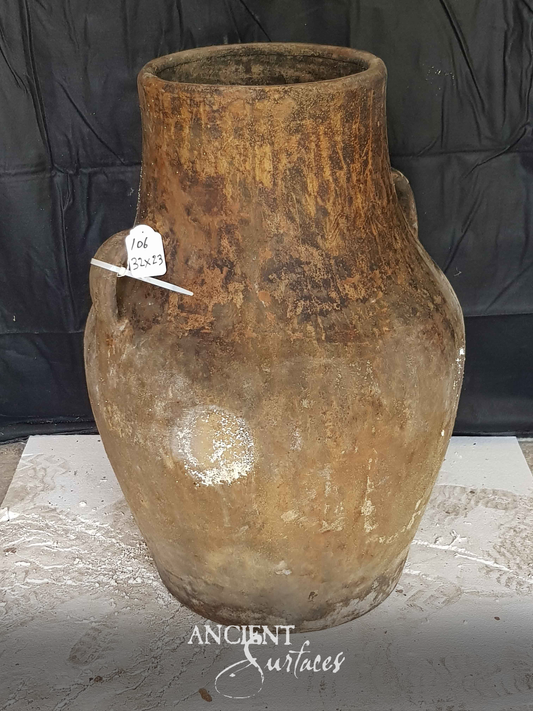 Antique Reclaimed Terracotta Storage Jar with Rich Layered Patina